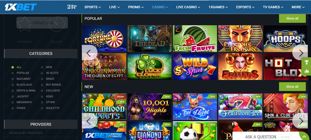 Slots are a massive part of 1xBet Casino in Somalia,